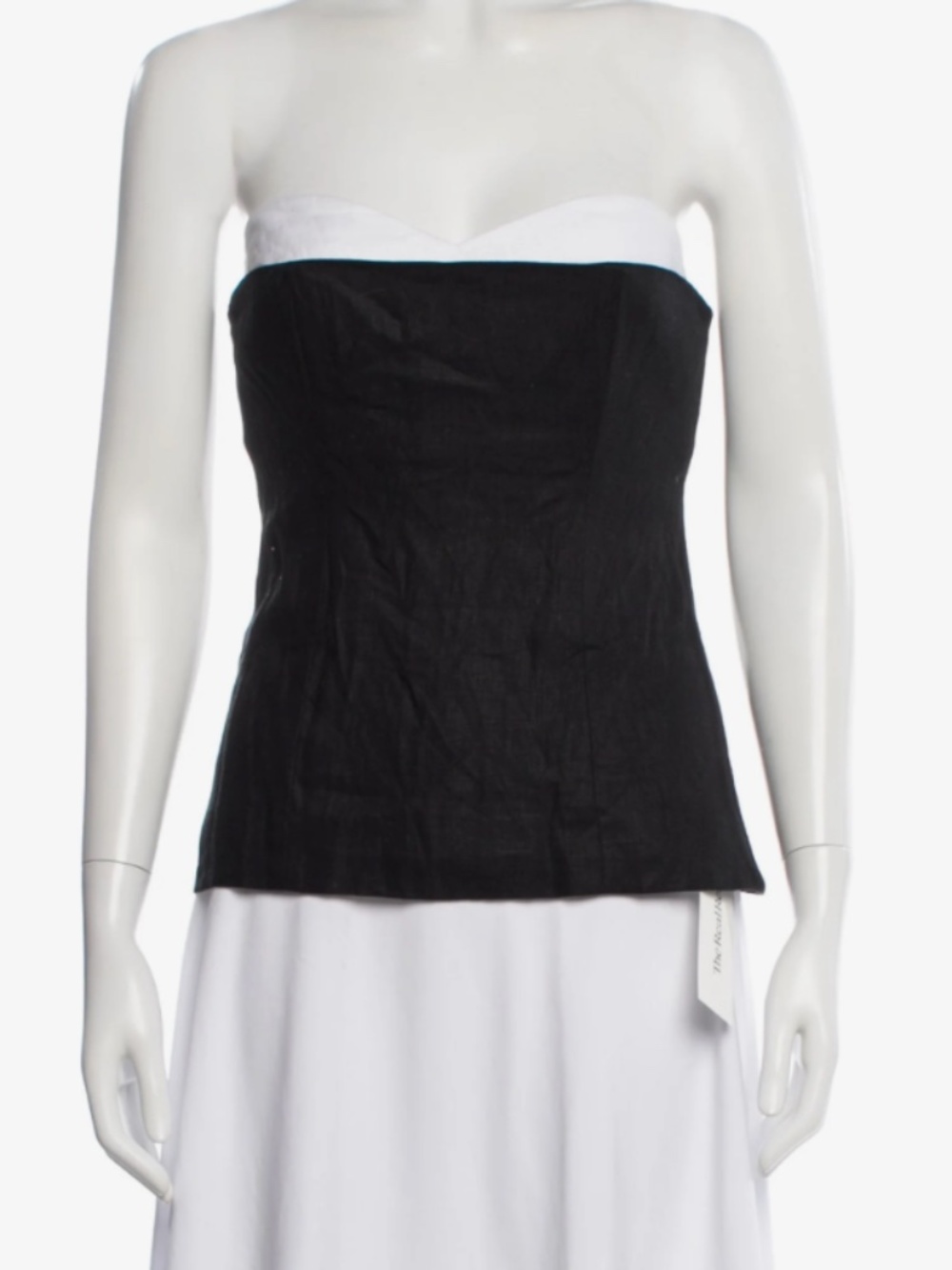 NWT - Reformation Black Linen Spritz Top